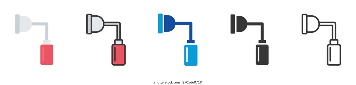 nitrogen narcosis icon set multi style various collection