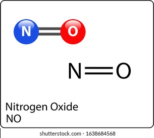 Nitrogen Oxide Molecule Structure Ball Stick Stock Vector (Royalty Free ...