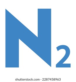 nitrogen symbol vector illustration design