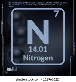 Nitrogen Symbolchemical Element Periodic Table On Stock Vector (Royalty ...