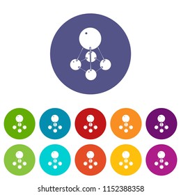 Nitromethane icons color set vector for any web design on white background
