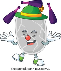 Nitrospirae mascot cartoon design playing Juggling on circus. Vector illustration