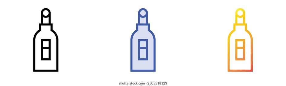 nitrous oxide icon. Linear, Blue Fill and Gradient Style Design Isolated On White Background