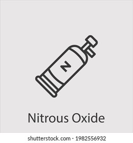 nitrous oxide icon vector icon.Editable stroke.linear style sign for use web design and mobile apps,logo.Symbol illustration.Pixel vector graphics - Vector