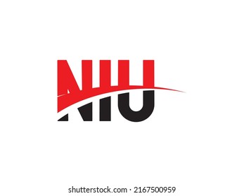 NIU Letter Initial Logo Design Vector Illustration