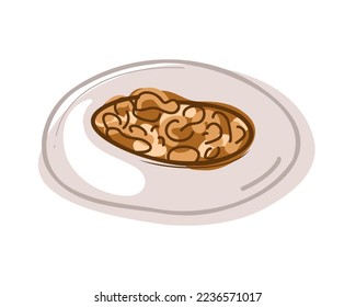 Niu Wenshui. Miqiba: Hakka Sticky Rice Cake. Flat vector illustration.