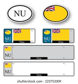 niue auto set against white background, abstract vector art illustration, image contains transparency