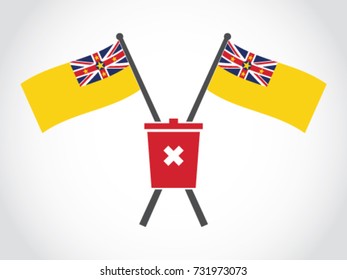 Niue Emblem Trash