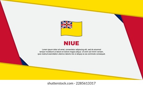 Plantilla de diseño de fondo de resumen de marca Niue. Ilustración del vector de caricaturas del Día de la Independencia de Niue. Día de la Independencia de Niue