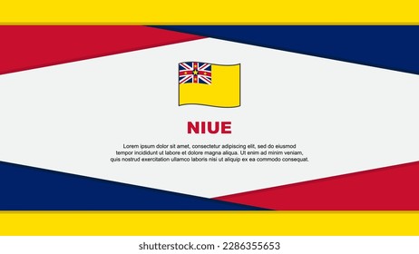 Plantilla de diseño de fondo de resumen de marca Niue. Ilustración del vector de caricaturas del Día de la Independencia de Niue. Niue Vector