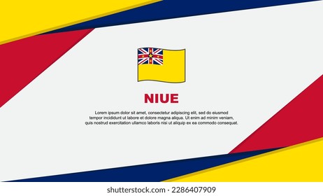 Plantilla de diseño de fondo de resumen de marca Niue. Ilustración del vector de caricaturas del Día de la Independencia de Niue. Niue