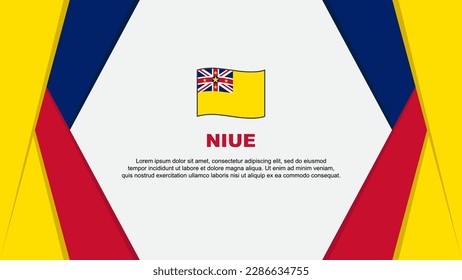 Plantilla de diseño de fondo de resumen de marca Niue. Ilustración del vector de caricaturas del Día de la Independencia de Niue. Fondo Niue