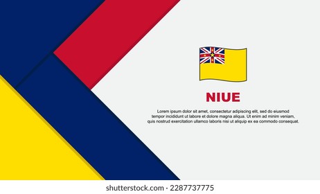 Plantilla de diseño de fondo de resumen de marca Niue. Ilustración del vector de caricaturas del Día de la Independencia de Niue. Niue Illustration