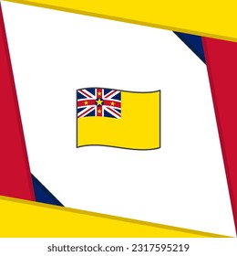 Plantilla de diseño de fondo de resumen de marca Niue. Cartel del Día de la Independencia de Niue en medios sociales. Día de la Independencia de Niue