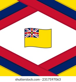 Plantilla de diseño de fondo de resumen de marca Niue. Cartel del Día de la Independencia de Niue en medios sociales. Plantilla de Niue