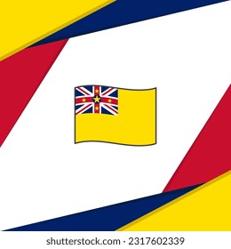 Plantilla de diseño de fondo de resumen de marca Niue. Cartel del Día de la Independencia de Niue en medios sociales. Niue