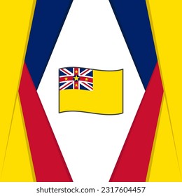 Plantilla de diseño de fondo de resumen de marca Niue. Cartel del Día de la Independencia de Niue en medios sociales. Fondo Niue