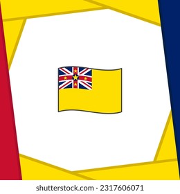 Plantilla de diseño de fondo de resumen de marca Niue. Cartel del Día de la Independencia de Niue en medios sociales. Niue Banner