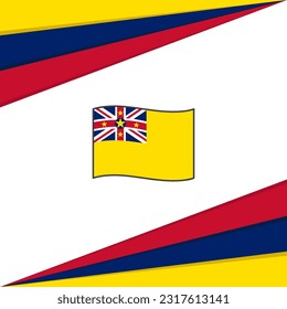 Plantilla de diseño de fondo de resumen de marca Niue. Cartel del Día de la Independencia de Niue en medios sociales. Niue Design