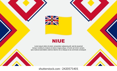 Plantilla de diseño de fondo de resumen de marca Niue. Ilustración de vectores de papel tapiz del Día de la Independencia de Niue. Día de la Independencia de Niue