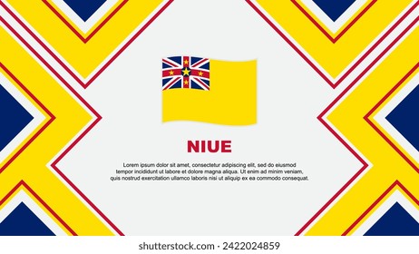 Plantilla de diseño de fondo de resumen de marca Niue. Ilustración de vectores de papel tapiz del Día de la Independencia de Niue. Niue Vector