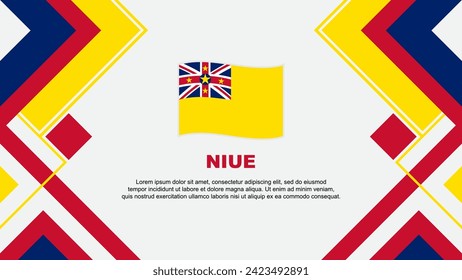 Plantilla de diseño de fondo de resumen de marca Niue. Ilustración de vectores de papel tapiz del Día de la Independencia de Niue. Niue Banner