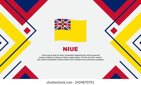 Niue Flag Abstract Background Design Template. Niue Independence Day Banner Wallpaper Vector Illustration. Niue Illustration