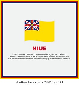 Plantilla de diseño de fondo de marca Niue. Cartel del Día de la Independencia de Niue en medios sociales. Niue Banner