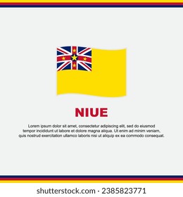 Plantilla de diseño de fondo de marca Niue. Cartel del Día de la Independencia de Niue en medios sociales. Niue Design