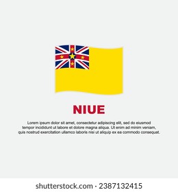 Plantilla de diseño de fondo de marca Niue. Cartel del Día de la Independencia de Niue en medios sociales. Fondo Niue