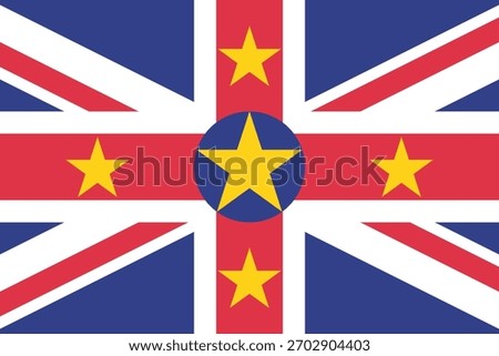 Niue flag, clean lines vector illustration with slightly softened colors, 2 by 3 proportions