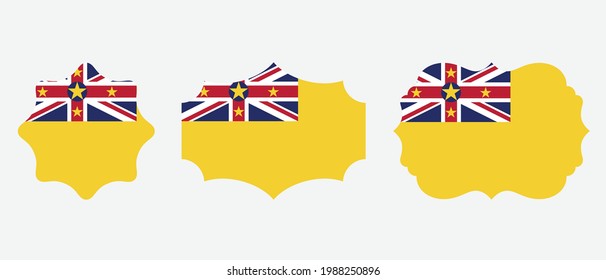 Bandera de Niue. ilustración vectorial de símbolo de icono plano