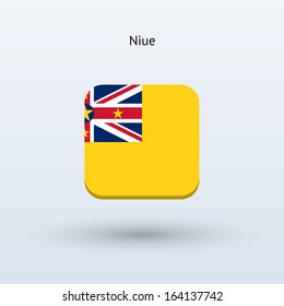 Niue flag icon. Vector illustration.