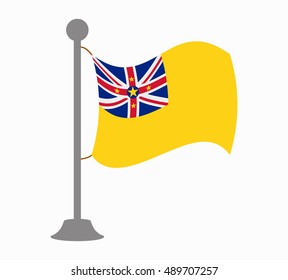 niue flag mast