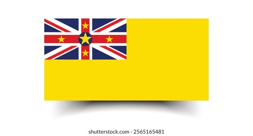 Niue flag official size and color standards vector illustration