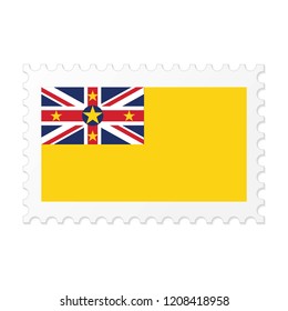 Niue flag on white background vector image
