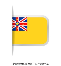 Niue Flag Vector Bookmark Icon - Illustration