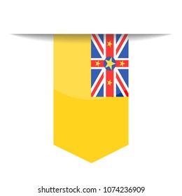 Niue Flag Vector Bookmark Icon - Illustration