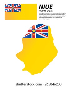 Niue Map. vector Illustration.