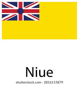Niue national flag vector design with national unionjack sovereign patriotism