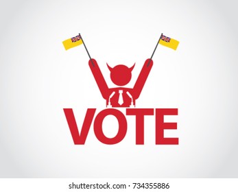 Niue Podium Corrupt Politician Celebrate Election