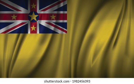 Indicador de onda niue, diseño plano, ilustración vectorial