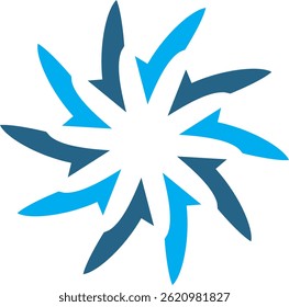 niw abstract flower vector logo
