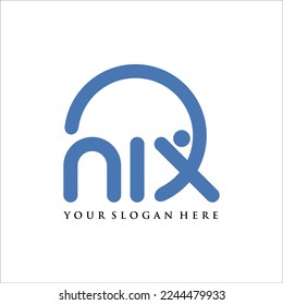 nix logo With People Design Template