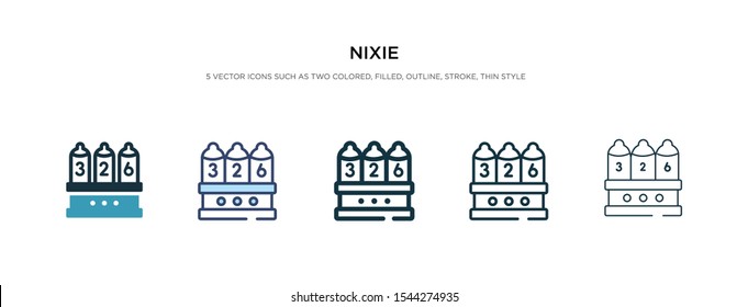 nixie icon in different style vector illustration. two colored and black nixie vector icons designed in filled, outline, line and stroke style can be used for web, mobile, ui
