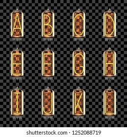 Nixie tube indicator lamp with letter set