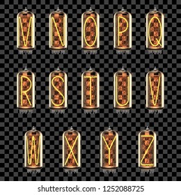 Nixie tube indicator lamp with letter set