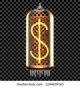 Nixie tube indicator lamp with symbol