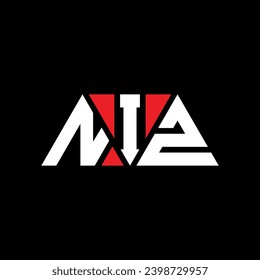 Diseño del logotipo de la letra del triángulo NIZ con forma de triángulo. Monograma de diseño del logotipo del triángulo NIZ. Plantilla de logotipo vectorial de triángulo NIZ con color rojo. Logotipo triangular NIZ Diseño sencillo, elegante y lujoso.