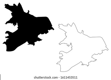 Nizhny Novgorod City (Russian Federation, Russia) map vector illustration, scribble sketch City of Gorky map